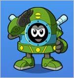 武器是以电为刀刃的斩月双刀(实际经常没电);精灵是加格三,阿铁打赛尔